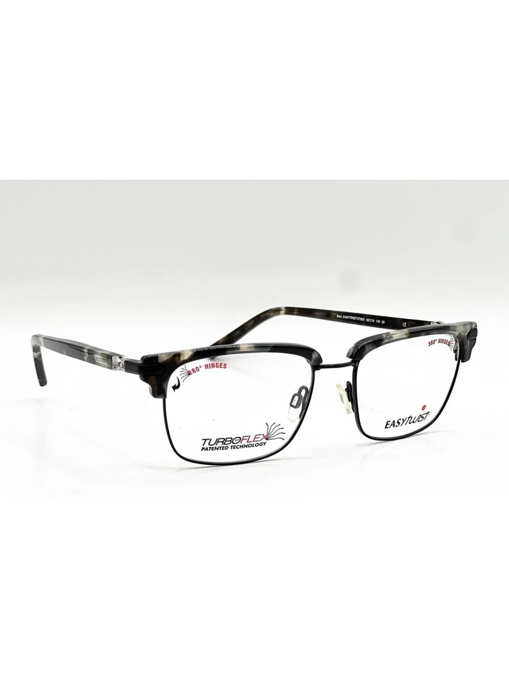 Easytwist Et993 20 Demi Brown Dark Grey Authentic Eyeglasses 53-18-140